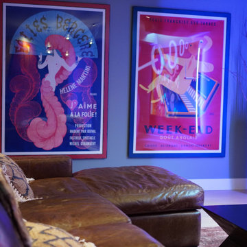 Striking Feature: Backlit Rockery Graphic by a Living Room Designer