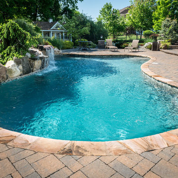 Chester NJ 2 Landscape Design & Construction + In Ground Pool / Spa / Waterfall