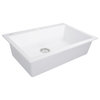 Nantucket Sinks 33" Dual Mount Granite Composite Sink, White