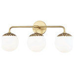 Mitzi by Hudson Valley Lighting - Paige 3-Light Bath Light, Aged Brass Finish - We get it. Everyone deserves to enjoy the benefits of good design in their home, and now everyone can. Meet Mitzi. Inspired by the founder of Hudson Valley Lighting's grandmother, a painter and master antique-finder, Mitzi mixes classic with contemporary, sacrificing no quality along the way. Designed with thoughtful simplicity, each fixture embodies form and function in perfect harmony. Less clutter and more creativity, Mitzi is attainable high design.