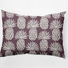 14x20" Pineapple Pattern Nautical Decorative Indoor Pillow, Dusty Purple