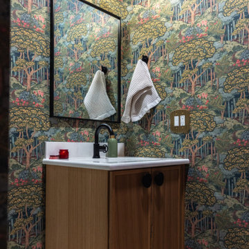 Primary & Guest Bathroom Remodel with Improved Layout and Heated Terrazzo Floors