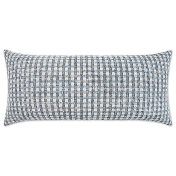 Outdoor Heart Stone Lumbar Pillow - Blue