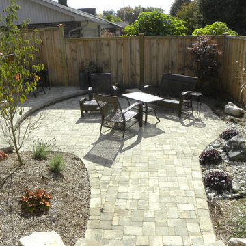 Outdoor Patio With Bubbling Rock