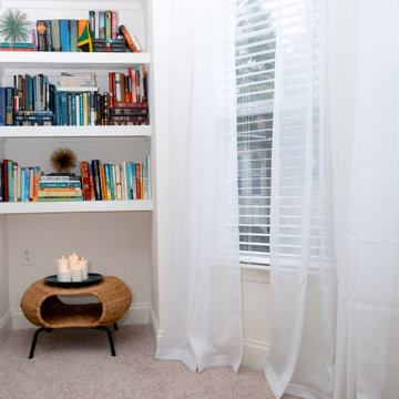 Caribbean inspired Mid Century Modern Living Room
