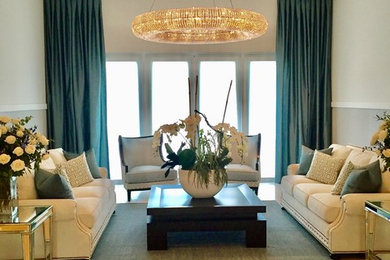 Inspiration for a transitional living room remodel in Miami