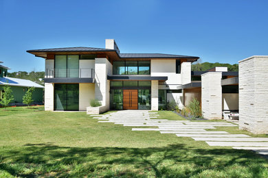 Example of a trendy home design design in Austin