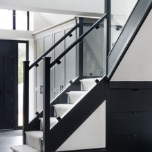 Staircase with glass