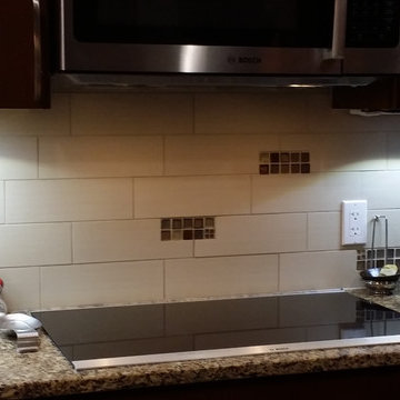 Contemporary Kitchen - Flat Maple Doors with Rounded Edges