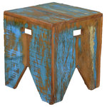 Save The Planet - Reclaimed Wood Stool - Strongly built our cubic stool is diligently hand crafted by our artisans. It's made from strong peroba wood reclaimed from dismantled buildings in South America where it is commonly used for construction. Versatile, this piece would look great as side tables.