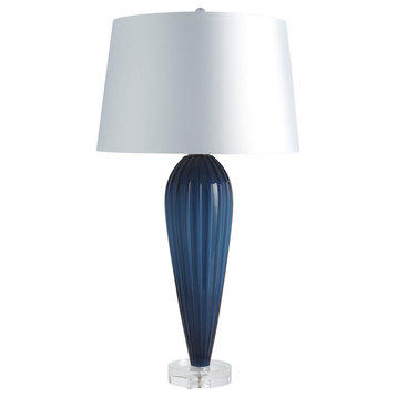 Teardrop Glass Lamp, Blue