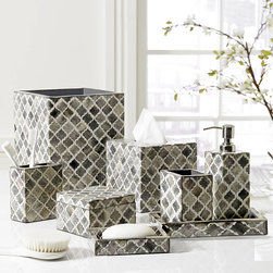 "Marrakesh" Natural Bone Bath Accessories by Kassatex from Kellsson Home Linens - Bathroom Accessory Sets