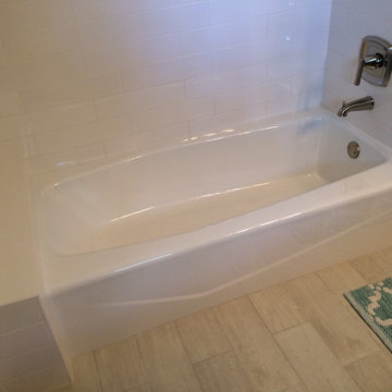 4x16 Ceramic Subway Tile over the Existing Cast Iron Tub