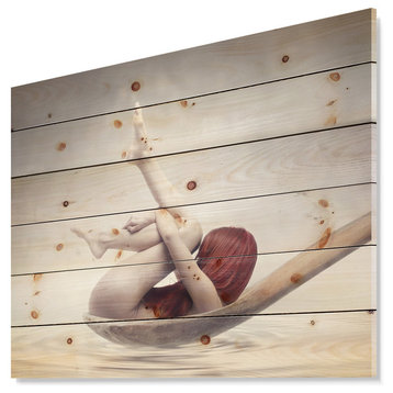 Designart Beauty Bath Contemporary Wood Wall Art 46x36