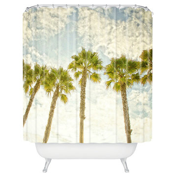 Shannon Clark Palm Trees Shower Curtain