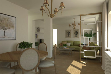 Contemporary Living Room Planning Illustration
