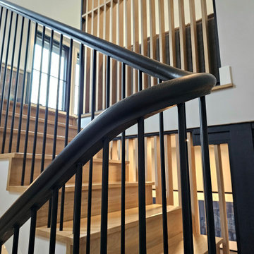 Project #115 | Staircase with Continuous Rail System Without Newels