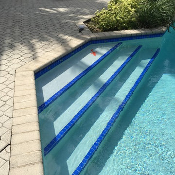 Hagen Residence- Custom Glass Tile Pool & Spa