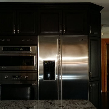 Contemporary Kitchen with Raised Maple Doors