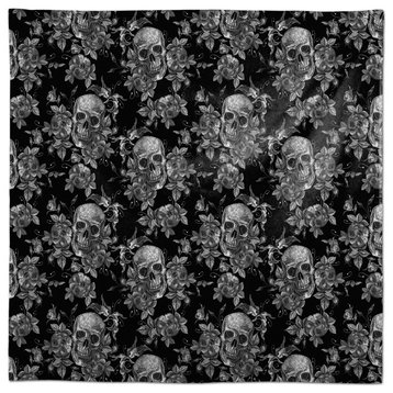 Floral Skulls 58x58 Tablecloth