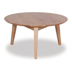 Copenhagen Solid European Oak Round Coffee Table by Bent Design Studio - Coffee Tables