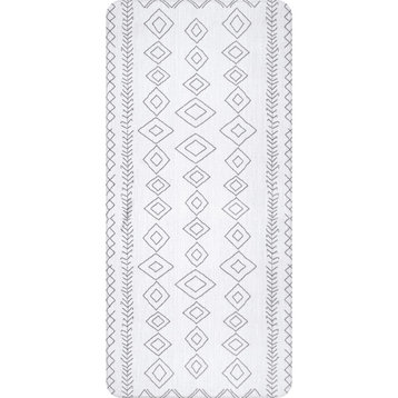 nuLOOM Serna Moroccan Anti Fatigue Comfort Mat, Light Gray, 18"x30"