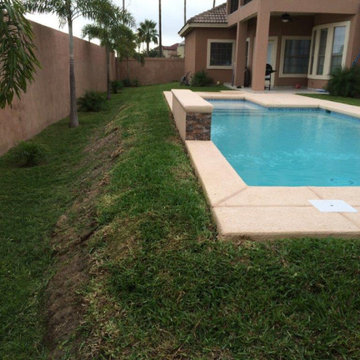 Geometric Pool with Raised Wall