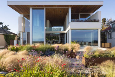 Example of a minimalist exterior home design in Other