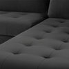 Janis Shadow Grey Fabric Sectional Sofa, HGSC378