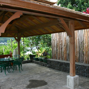 Manoa Pavilion with Ohia Fence