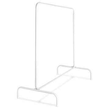 The Boot Rack With Six Silver Hangers, White, Black