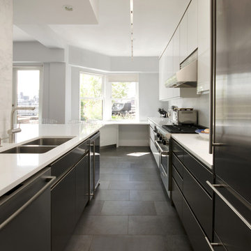 Foyer to Kitchen in Award Winning Contemporary Penthouse