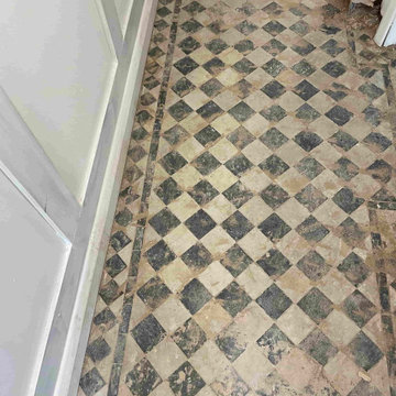 Classic 1920’s Edwardian Hallway Floor Restored in Earlsdon Coventry