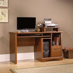 Computer Desk - Planked Cherry - Camden County Collection - Desks And Hutches