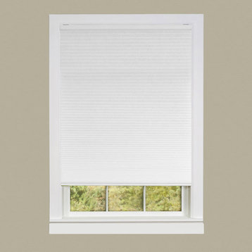Cordless Honeycomb Cellular Pleated Shade, 30"x64", White