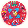 Mod Disk Wall Clock, Red