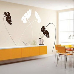 Leafy Stems Wall Art Design - Wall Decals