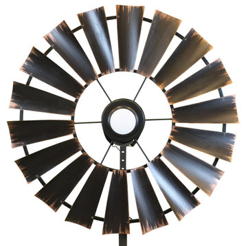 66 Inch Charred Whiskey Barrel Windmill Ceiling Fan | The Patriot