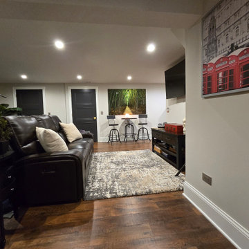 Full Basement renovation with exercise room, wine cellar, TV room and Sauna