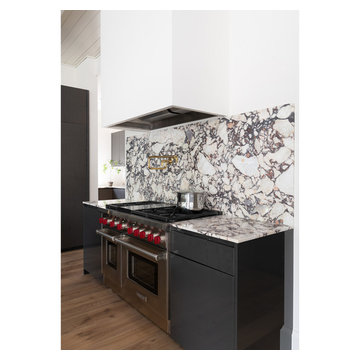 Bold and Monochromatic Kitchen in Houston