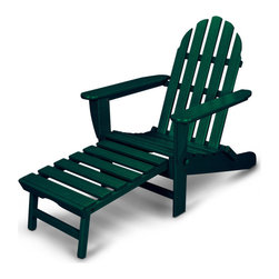 Polywood - Ivy Terrace Classics Ultimate Adirondack Chair, Green - Adirondack Chairs