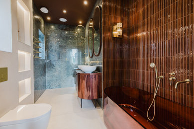 Inspiration for a contemporary bathroom in London.