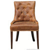 Antique Brown Accent Leather Dining Chair
