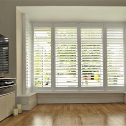 Shutters with Curtains and Bay Windows - Co Wicklow - Interior Shutters
