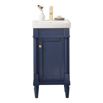 Legion Furniture Evarly Single-Sink Vanity, Blue, 18"