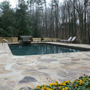 Real Natural Stone Pool Patio