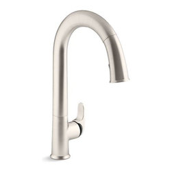 Kohler - Kohler Sensate AC-powered Touchless Vibrant Stainless with Black Accents Kitchen - Kitchen Faucets