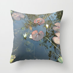 Lily pond, zen images pillow - Decorative Pillows