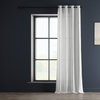 White Grommet Heavy FauxLinen Curtain Single Panel, 50"x84"