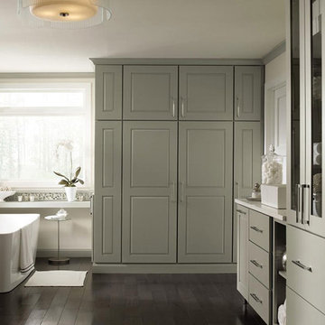 Gray Cabinets in a Casual Bathroom